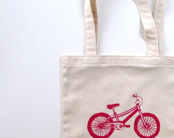 Tote Bag - Market Bag - Mountain Bike - Choose your ink color