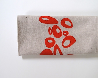 Cotton Kitchen Towel - Circles - Choose your ink color