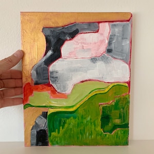 Abstract Painting Small Acrylic Art on Canvas Living Room Wall Art Home Decor Original Acrylic Painting - 8 x 10 inches