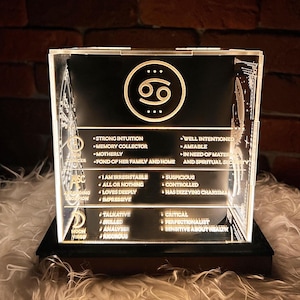 Personalisierte Horoskop-Diagrammlampe, Astrologie-Nachtlicht, Geschenk für Freundin, Geschenk-Sternkarte auf Nachtlicht, Sternkasten-Geschenk für ihn