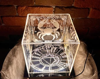 Custom Star Map by Birth Date, Personalized Horoscope Chart Lamp, Custom Zodiac Night Light, Astrology Gift for Best Friends