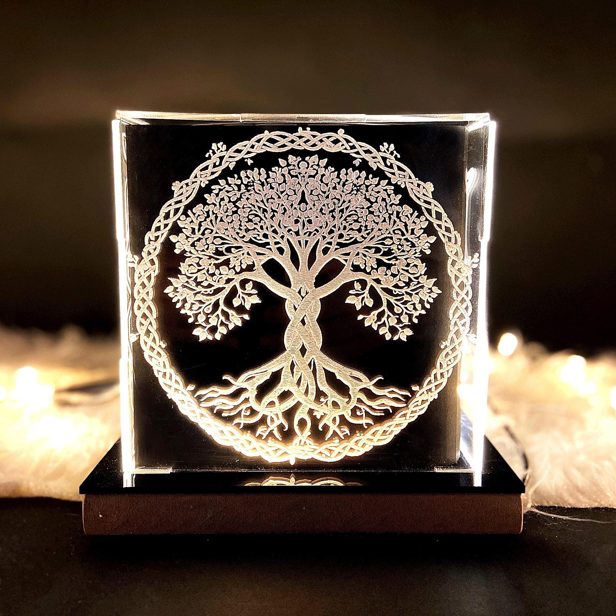 Yggdrasil Tree of Life Night Light, Viking Runes Lamp, Nordic Runes, Vikings Gifts, Gift for Him