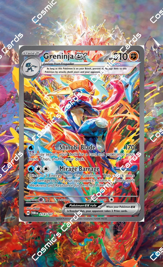 Greninja EX 214 167 | Display Case Extended Art for Pokemon Card
