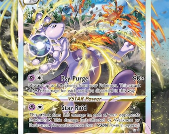 Mewtwo VSTAR GG44/GG70 | Display Case Extended Art for Pokemon Card - Etsy Mewtwo VSTAR GG44/GG70 | Display Case Extended Art for Pokemon Card - Etsy