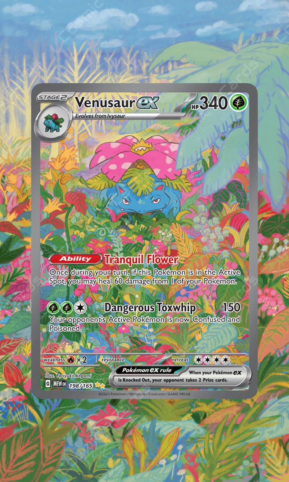 Venusaur Ex 151 | Display Case Extended Art for Pokemon Card - Etsy