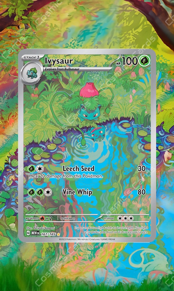 Ivysaur  151 (MEW) #167 | Display Case Extended Art for Pokemon Card - Etsy