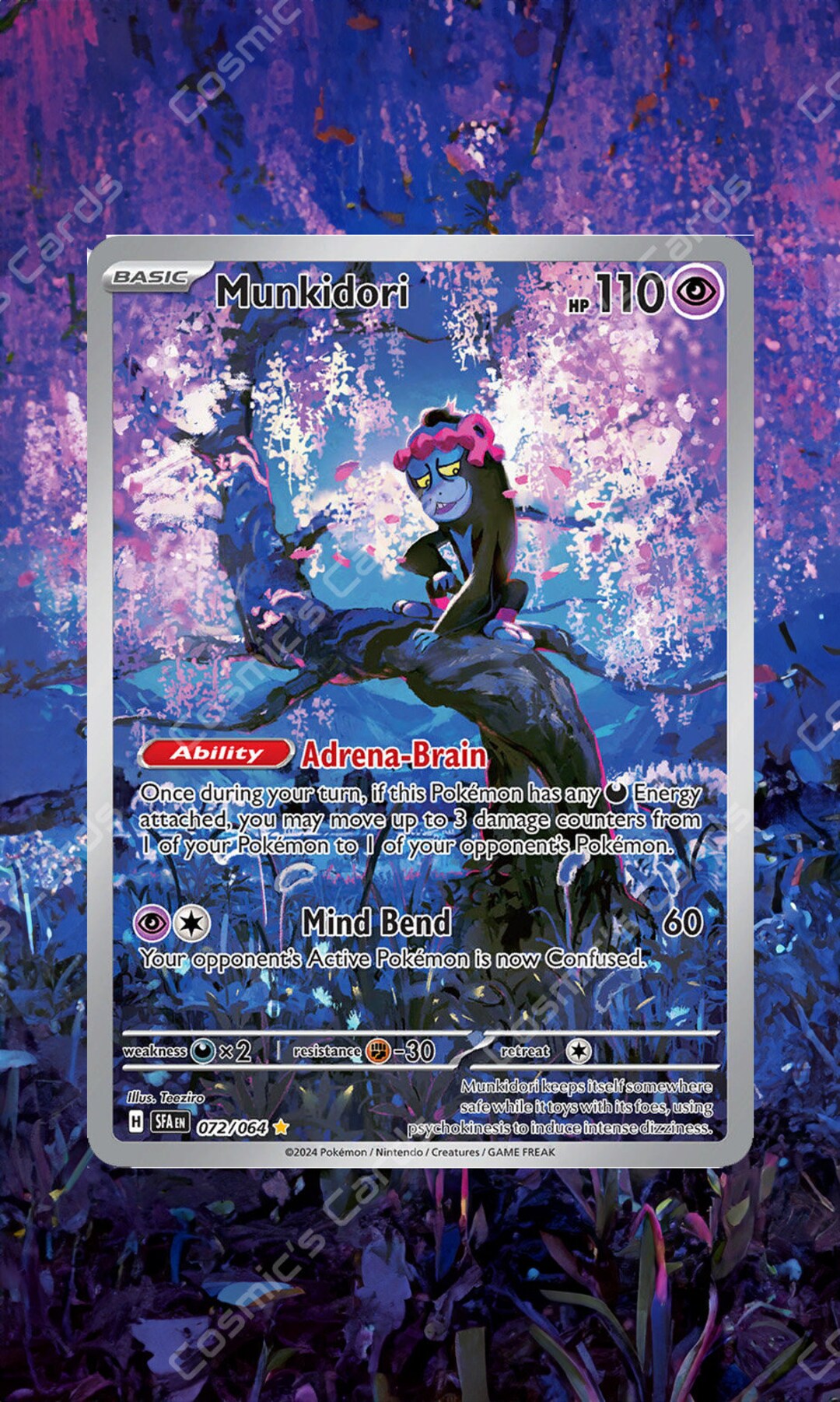Munkidori  Shrouded Fable (SFA) #072 | Display Case Extended Art for  Pokemon Card - Etsy