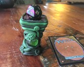 MTG Magic The Gathering Life Dice Holder - Green forest pillar with vines Hand Sculpted