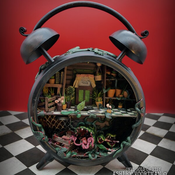 Little Shop of Horrors Clock Sculpture