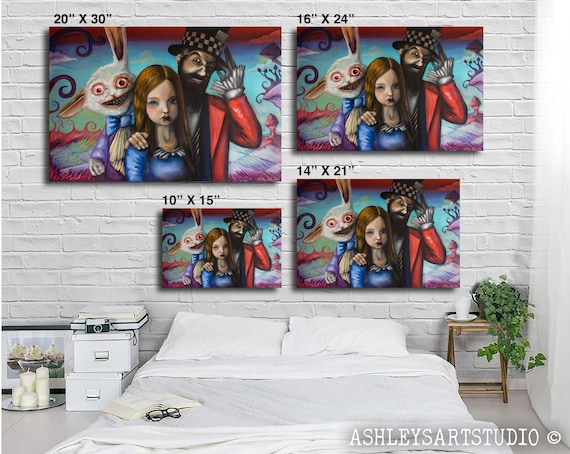 PRINT Alice's Friends in Wonderland - Signed Fine Art Print