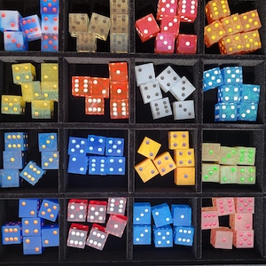 Custom Pip 6 Dice - Set of 6 - Made to order sharp edged resin dice.