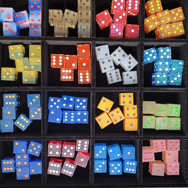 Made-to-Order Sharp Edge D6 Resin Dice (Set of 6)