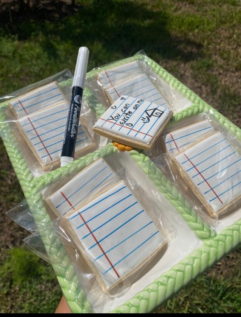 Notebook Cookies • Paint Your Own • PYO • Note Cookies - Etsy