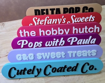 Custom 3D-Printed Hobby Business Sign - Raised Lettering