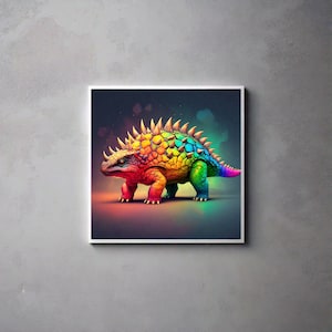 Colorful Ankylosaurus Dinosaur Printable