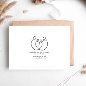 Minimalistische Mama digitale Grußkarte Geschenk für Mama druckbare lustige Muttertag einzigartiges Geschenk für Stiefmutter Mutter Grußkarte für spezielle Frau