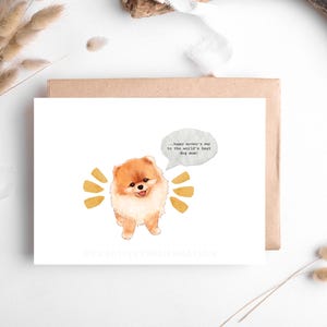 Melhor Cartão de Felicitações Digital para Mãe de Cachorro do Mundo Presente para Mãe de Pelos Dia das Mães Presente Único para Mãe de Animal de Estimação Cartão de Felicitações para Pai de Animal de Estimação