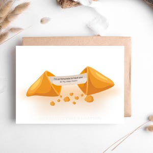 Carte de voeux numérique belle-mère pour la fête des mères Carte spirituelle imprimable pour belle-mère Carte de voeux Fortune Cookie pour belle-mère, idée cadeau drôle