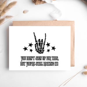 Stiefmutter Digitale Grußkarte für Muttertag Printable Witzige Karte für Stiefmutter Rock & Roll Grußkarte für Stiefvater Lustige Geschenkidee
