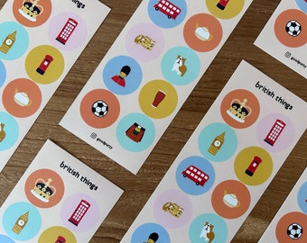 Sticker Sheet - British Things