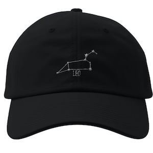 Leo Constellation Hat - Minimalist Embroidered Baseball Cap - Zodiac Astrology Gift - Leo Star Sign Dad Hat - Celestial Cap