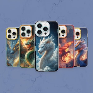 Colorful Dragon Phone Case Majestic Dragon Cover for iPhone 16 Pro Max 15 14 13 12 Samsung S25 Ultra S24 Fe S23 S21 A56 A36 A15