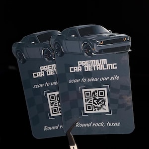 Corte de um lado para moldar cartões de visita exclusivos design personalizado de negócios para todos os negócios detalhamento de automóveis barbeiro cartões masculinos dodge