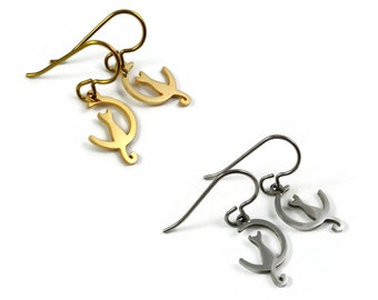 Gold niobium earrings