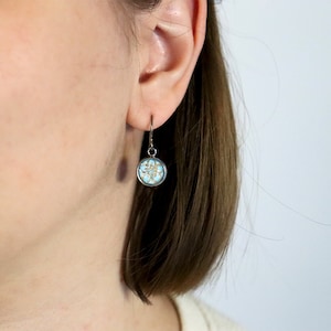 Hypoallergenic Titanium Earrings, Flower Dangle Earrings, Simple Lightweight Dainty Earrings, Womens Jewelry image 4