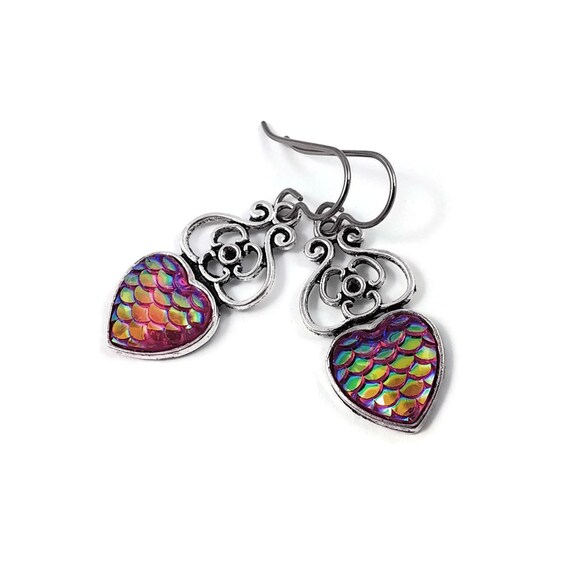 Boucles D'oreilles Cœur Clous En Inox Argenté - Hypoallergénique - Neuves Avec étiquettes