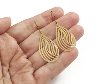 Gold niobium earrings