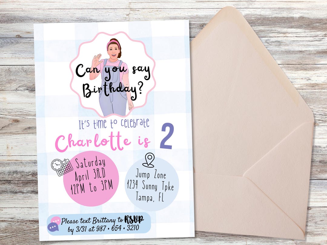 Ms. Rachel Inspired Birthday Invitation - Editable & Printable ...