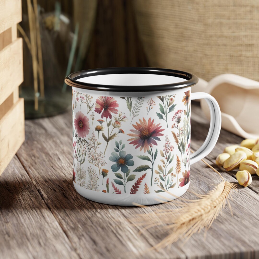 Cottagecore Coffee Mug, Boho Wildflowers Mug, Pastel Floral Nature Cup ...
