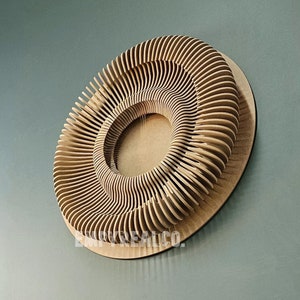 Wooden Parametric Wall Art, Large Wall Art, Wall Sculpture