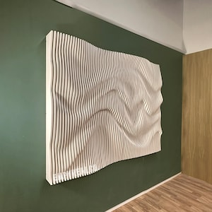 Large wall art, Parametric wall décor, new design for Office or Living room, office decorations, Acoustic Parametric Wall art