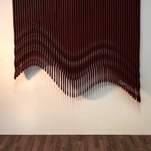 Parametric wall art, melted design Office wall decor, Living room office decorations, Acoustic Parametric Wall art