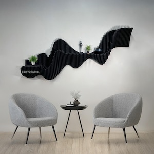 Parametric Shelf, 3D wall decor, Living room and office decorations