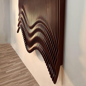 Wooden Parametric Wall Art, Large Wall Art, Wall Sculpture