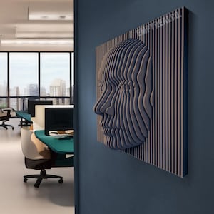 Custom Wall art, Parametric Large Face
