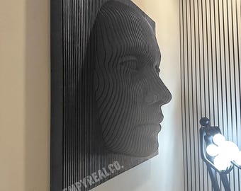 Large face wall sculpture, Unique wall Art