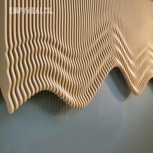 Wooden Parametric Wall Art, Large Wall Art, Wall Sculpture