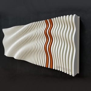 Wooden Parametric Wall Art, Large Wall Art, Wall Sculpture