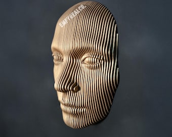 New Design Large face wall Art, trendy wall sculpture