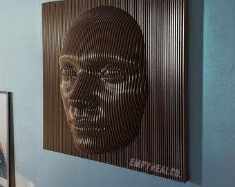 Large wall sculpture, Face wall art