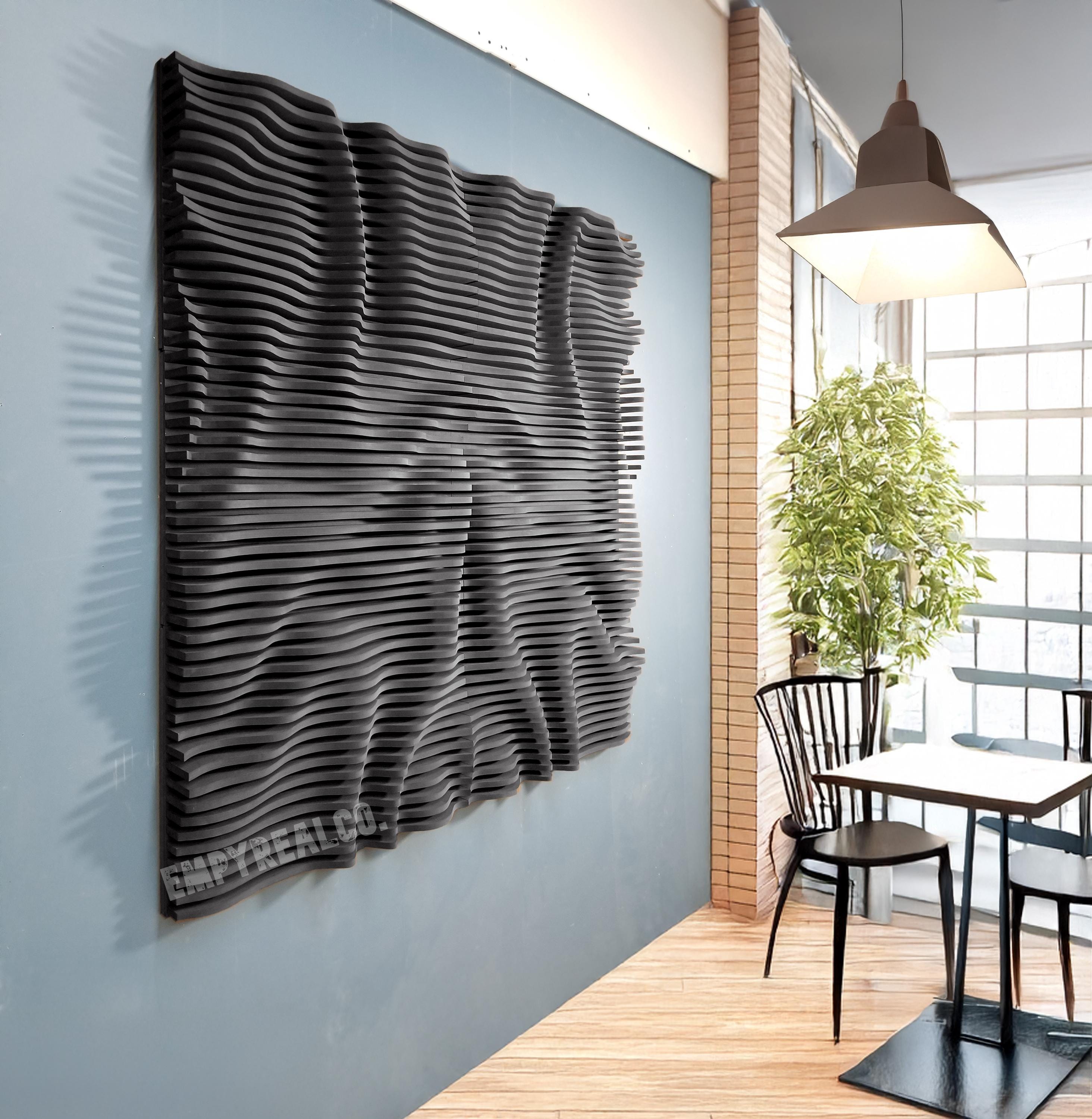 Wooden Parametric Wall Art: Modern 3D Wood Panel Sculpture - Etsy