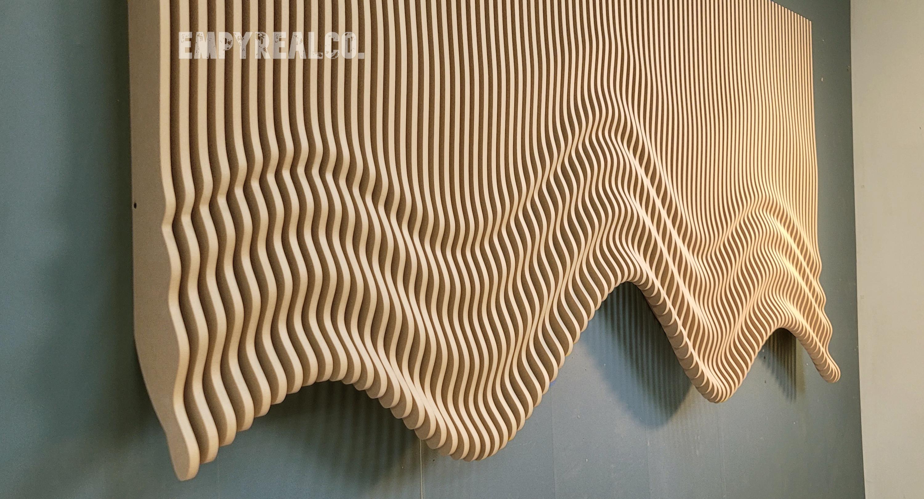 Wooden Parametric Wall Art: Large 3D Wood Sculpture - Etsy