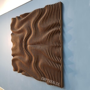 Wooden Parametric Wall Art, Large Wall Art, Wall Sculpture