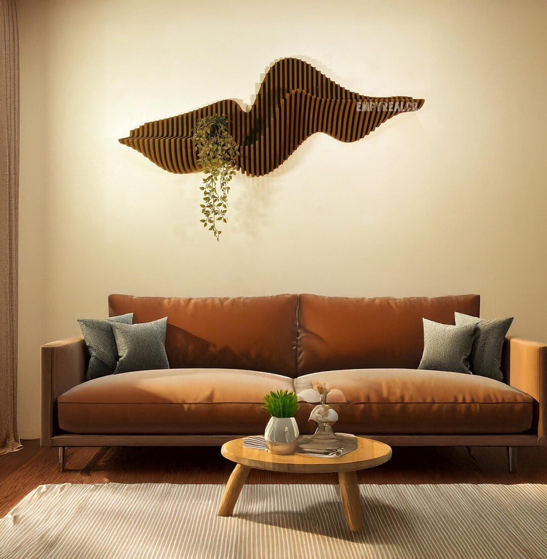 Wood Floating Shelves, Wall Shelf, Parametric Wall Art - Etsy
