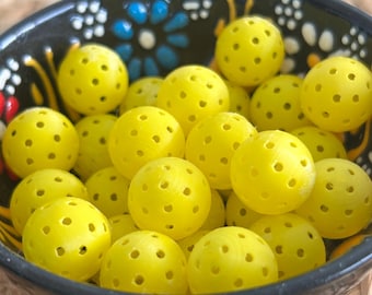 3D Printed Pickleball Bead/Charm | 20 Pack | 15mm Diameter | Good For Keychains, Bracelets, etc.
