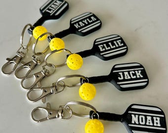 Personalized Pickleball Keychain | 3D Printed | Pickleball Charm | Great Gift For Pickleball Lovers